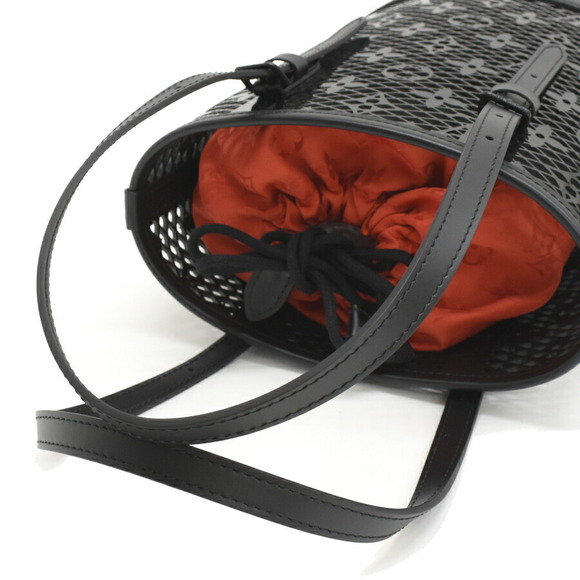 Louis Vuitton Bucket Tote Bag Monogram Lace Leather Black - Picture 7 of 9